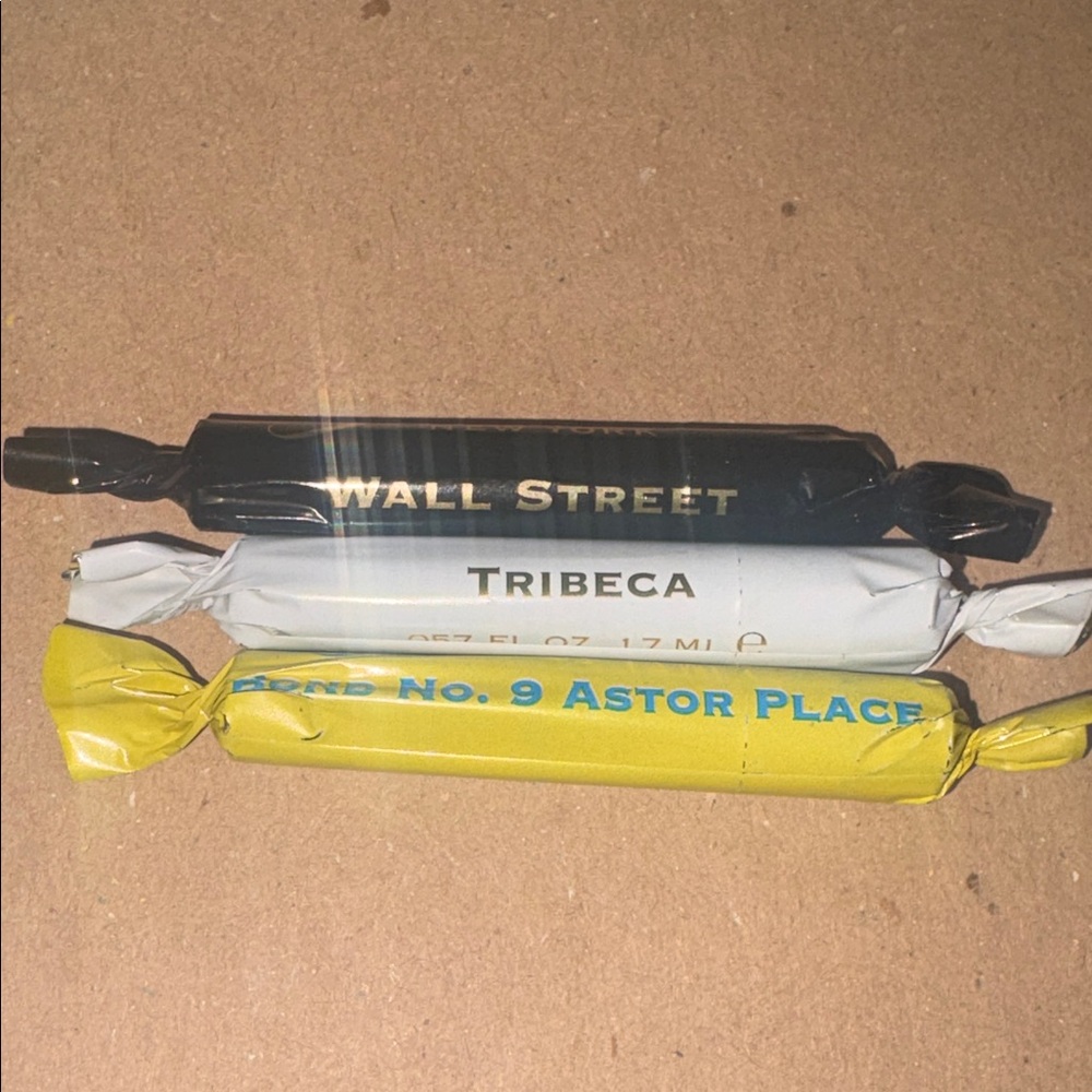 Bond samples. You get all three. Tribeca, Wall Street, Astor Place